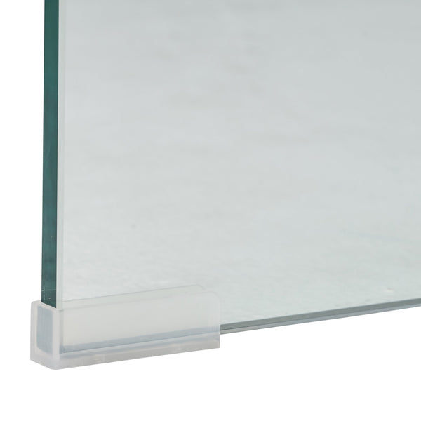 English Elm Christopher Knight Home® - COFFEE 12mm Tempered Bent Glass Table - Clear Minimalist 42.25x24.75x17.5, No Assembly, Elegant Display 57674.00