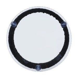 English Elm Christopher Knight Home® - MOONSTONE Modern Woven Rope Side Table with Tempered Glass Top, Black Iron Frame, Handcrafted Durable Chic 67842.00BLK