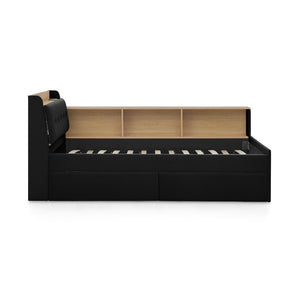 English Elm Twin Size Velvet Daybed With Storage Drawers, Wireless Charging & Led Lights For Small Spaces W1413S00110-GIGA