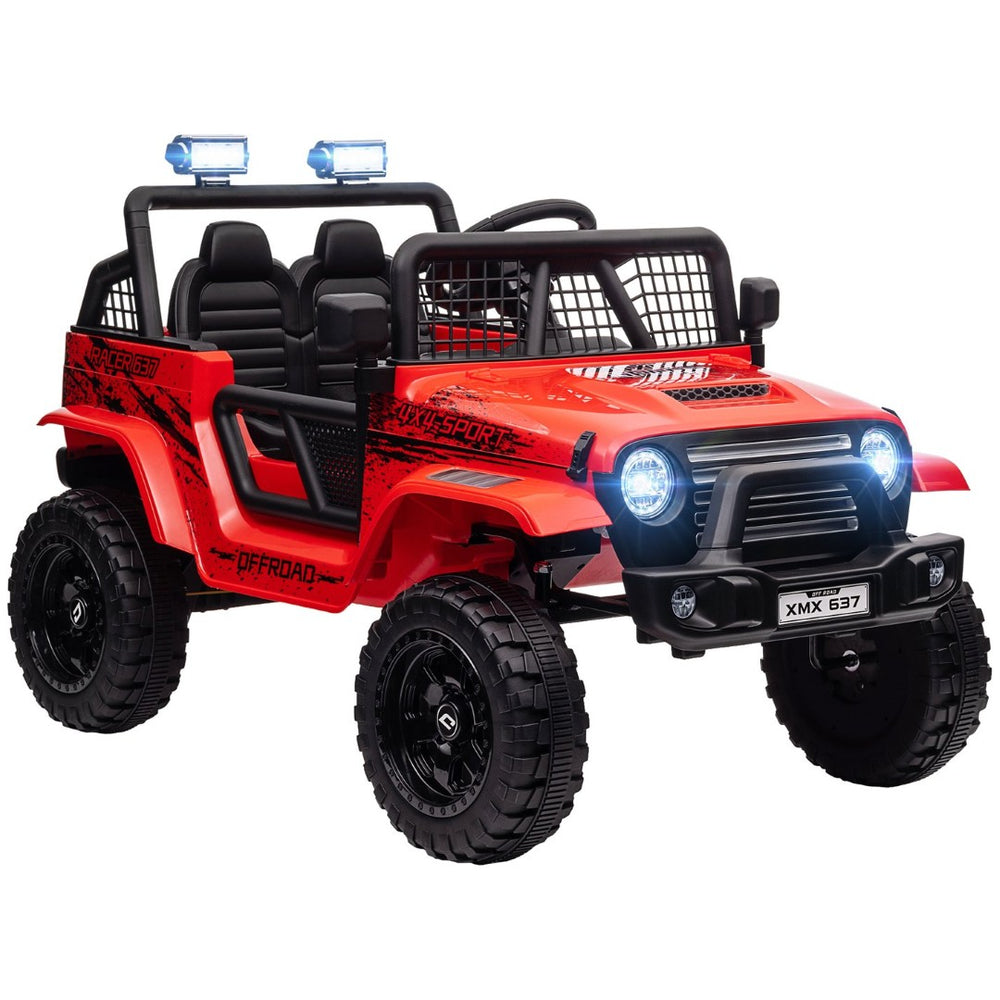 English Elm Qaba 12v Toddler Electric Motorcycle with Twist Throttle Rear Suspension Training Wheels Red W2225P249880