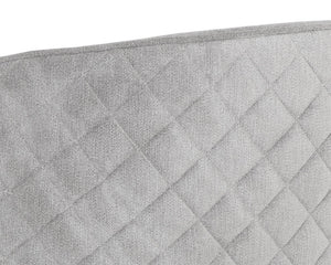 Sunpan Cornella Counter Stool - Elegant Modern Design with Antique Brass Frame and Chic Diamond Stitching Polo Club Stone