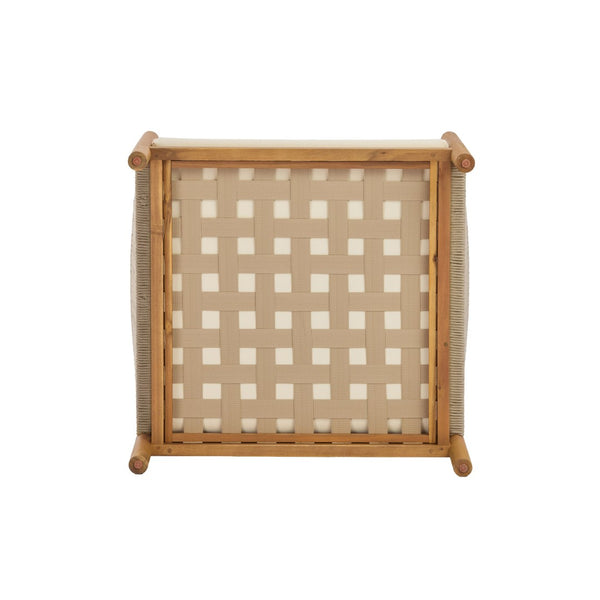 English Elm Outdoor Acacia Wood Club Chairs Set of 2 with Woven Rope Panels Resort Style N768P381012L_2