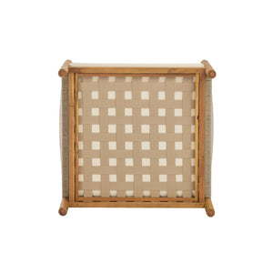 English Elm Outdoor Acacia Wood Club Chair with Woven Rope Panels and Resort Teak Finish N768P381012L