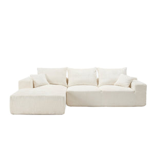 English Elm United L-Shaped Chenille Sofa - Plush Comfort, Spacious Design, No Assembly Required For Cozy Living W1568S00125-GIGA