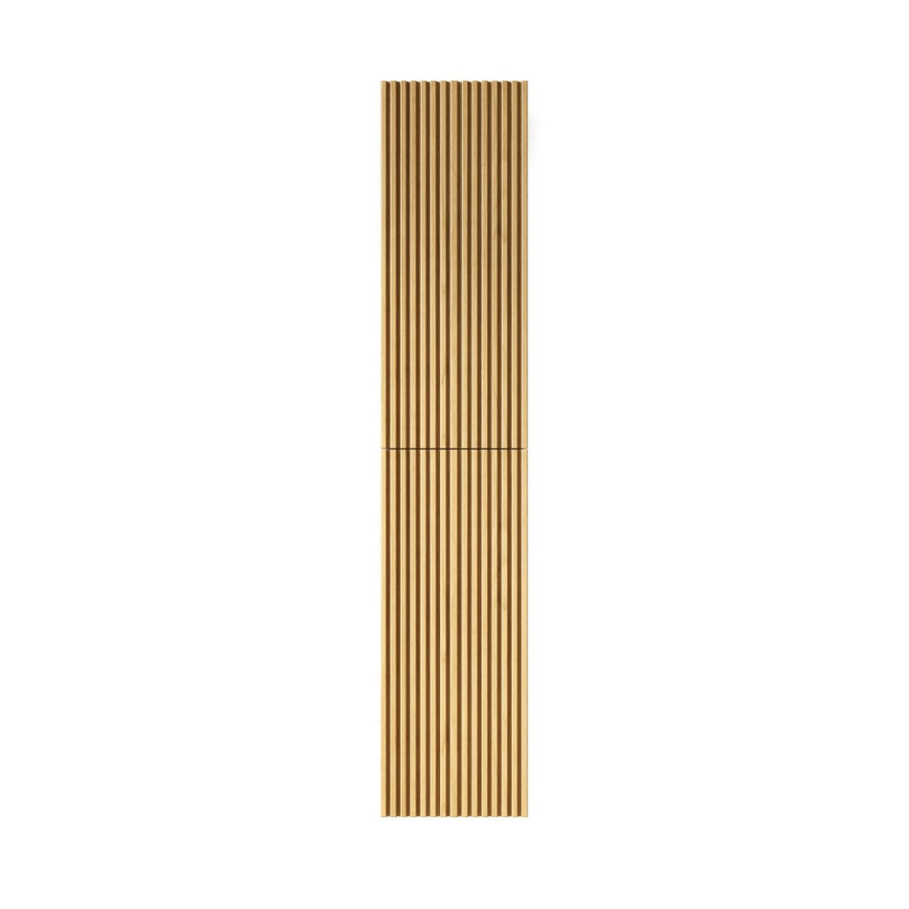 English Elm Boi Tall Narrow Wall Mounted Oak Veneer Cabinet with Soft Close Doors for Bathrooms W2615S00536