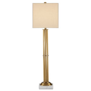 Allegory Antique Brass Table Lamp - Elegant Design with White Marble Base, Perfect for Modern Spaces