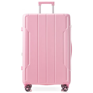 English Elm Hardshell Abs Checked Suitcase with 360 Spinner Wheels Expandable Tsa Lock 28 Inch Pink N730P296747P