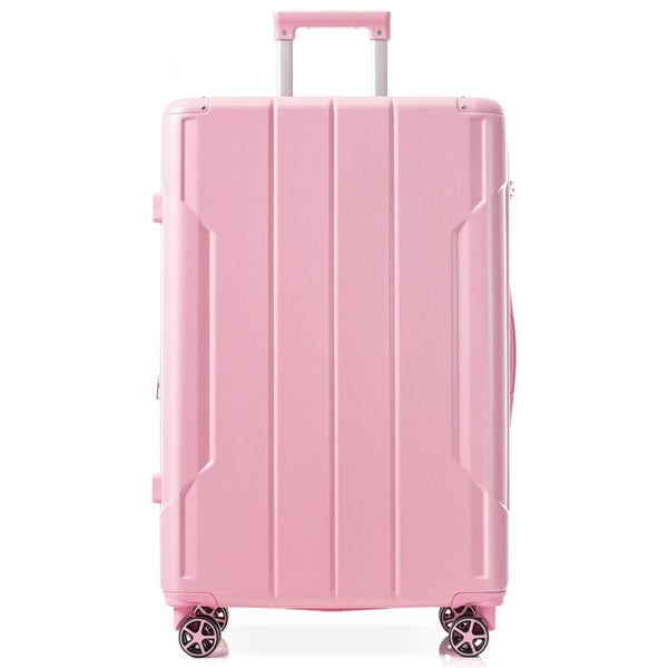 English Elm Hardshell Abs Checked Suitcase with 360 Spinner Wheels Expandable Tsa Lock 28 Inch Pink N730P296747P