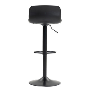 English Elm Bar Stools Set of 2 Adjustable Swivel Pu Leather Kitchen Island Seating with Back Black W676P358682