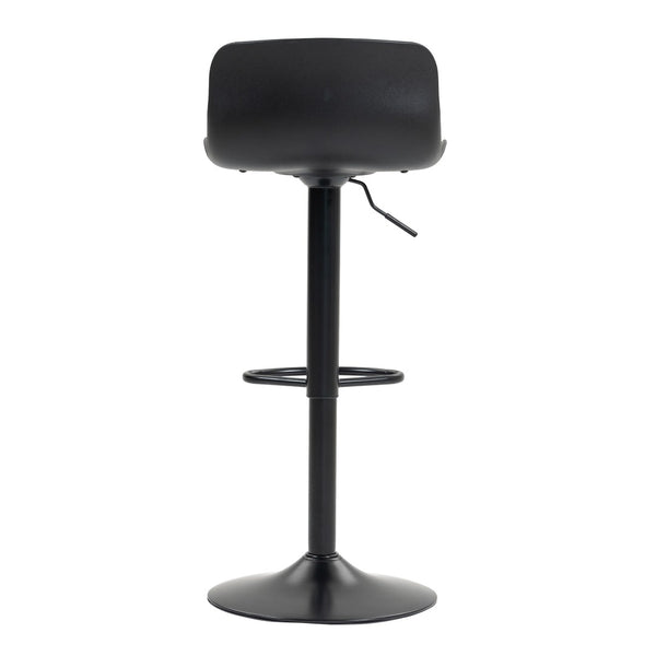 English Elm Bar Stools Set of 2 Adjustable Swivel Pu Leather Kitchen Island Seating with Back Black W676P358682
