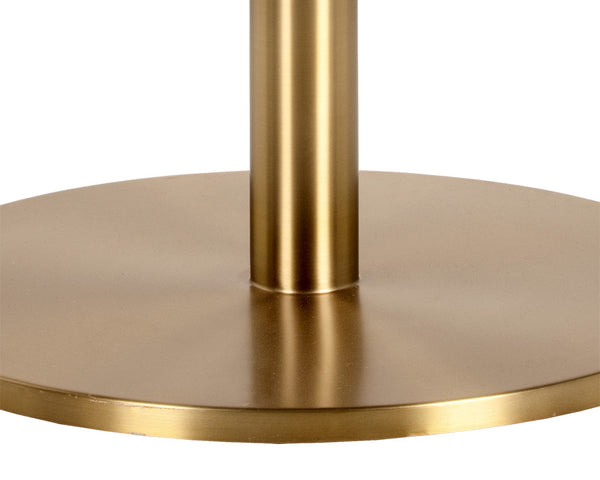 Sunpan Massie Round Bistro Table - Elegant Black Marble With Gold Veining - Perfect For Cozy Dining Spaces Black Marble 105315