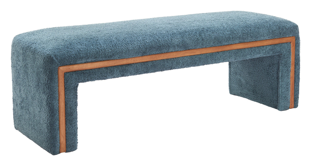 Zuo Modern Scatola Bench Blue - Stylish Modern Design In High-quality Fabric For Versatile Home Décor Solutions Blue 100% Polyester,Plywood,Rubberwood 110471-zuo-modern