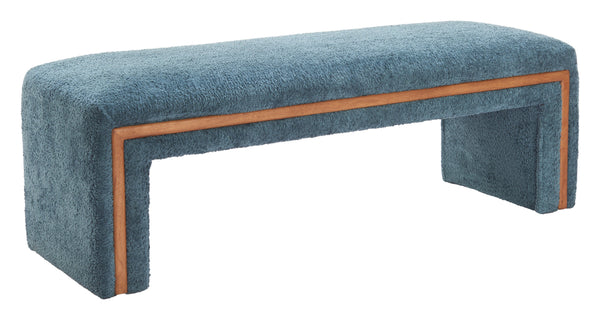 Zuo Modern Scatola Bench Blue - Stylish Modern Design In High-quality Fabric For Versatile Home Décor Solutions Blue 100% Polyester,Plywood,Rubberwood 110471-zuo-modern