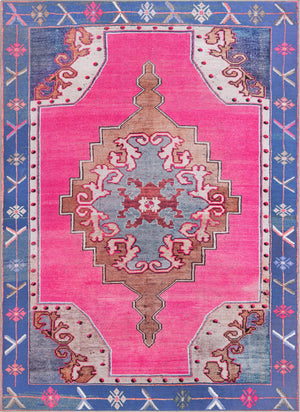 Unique Loom Timeless Thomas Machine Made Medallion Rug Fuchsia, Violet/Red/Ivory/Black/Brown 7' 7" x 10' 6"