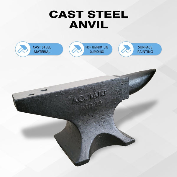 English Elm Single Horn Cast Steel Anvil 66lb Hardened Forge Tool for Blacksmith Metalsmith Work W3213P453347