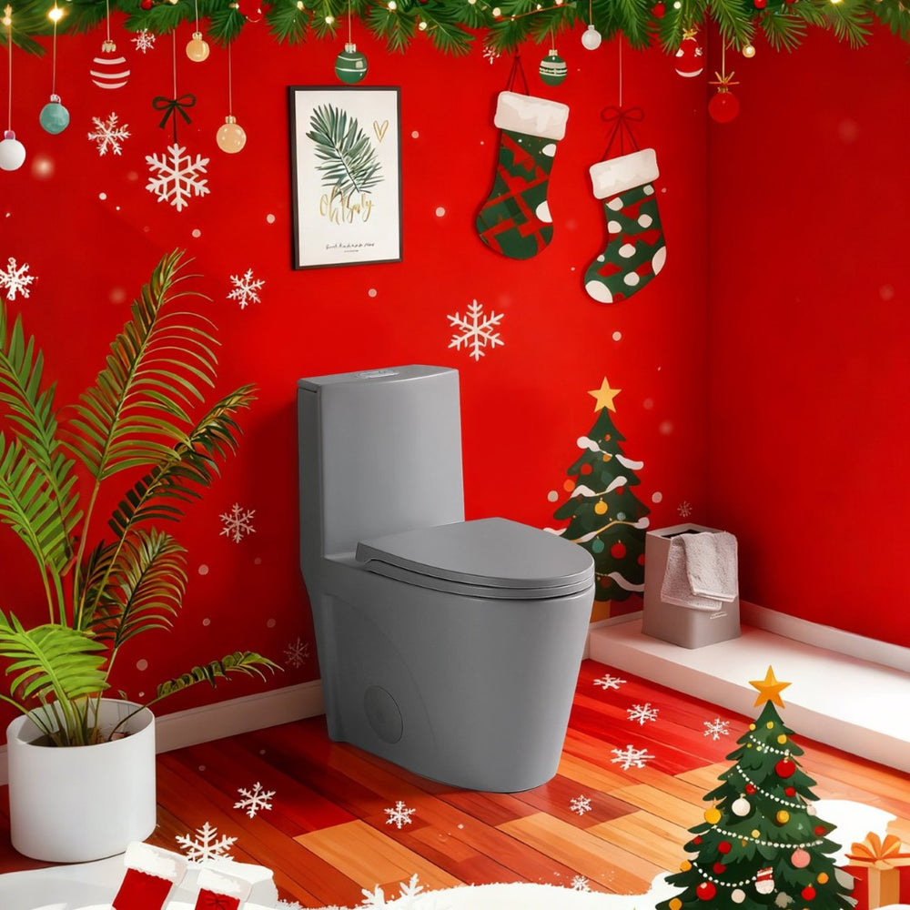 English Elm 1.1/1.60 Gpf Dual Flush One Piece Elongated Toilet Ada Comfort Height Soft Close Seat W1573P246723