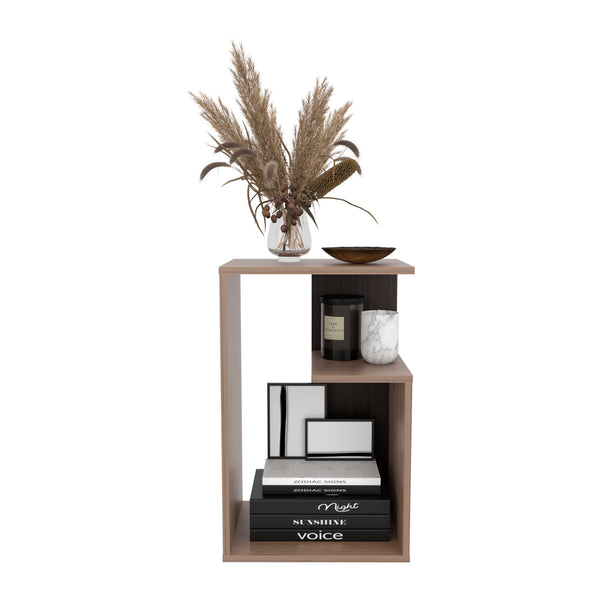 English Elm Everet 25" 3-Tier Shelf Side Table – Compact Multicolor End Table with Sturdy Shelves for Storage and Style B070P363824