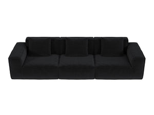 English Elm 118-Inch Modular Sofa Bed - Versatile Cloud Velvet Couch For Stylish Living Rooms & Guest Spaces W3147S00024