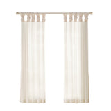 Madison Park Ceres Transitional Twisted Tab Voile Sheer Window Pair MP40-7371 Ivory