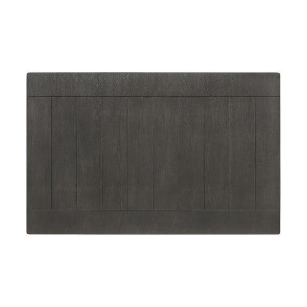 English Elm Rectangular 66-inch Rubberwood Dining Table with Plank Top, Oak Veneer Finish, Sturdy Rustic Design B016P368665