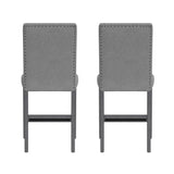 English Elm Wallace & Bay - Wallace & Bay  Zeph Gray Upholstered Barstools, Set Of 2