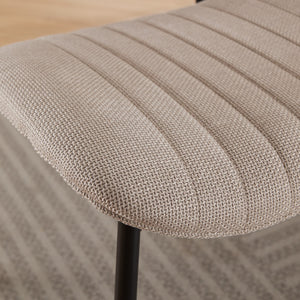 English Elm A&A Mid Century Dining Chair Set of 2 with Curved Ergonomic Walnut Back Upholstered Seat and Metal Legs W1143P194145 W1143P194145