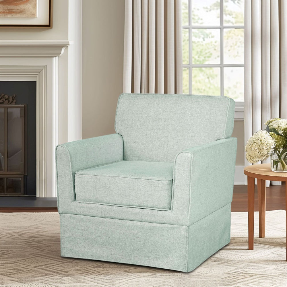 English Elm Accent Armchair Tailored Track Arm Skirted Base Polyester Upholstered Living Room Seat B035P496592