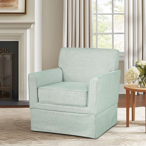 English Elm Accent Armchair Tailored Track Arm Skirted Base Polyester Upholstered Living Room Seat B035P496592