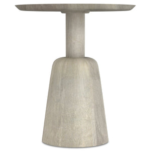 English Elm Finchley Solid Mango Wood Round Side Table with Sculptural Pedestal Base for Living Room B136P419898