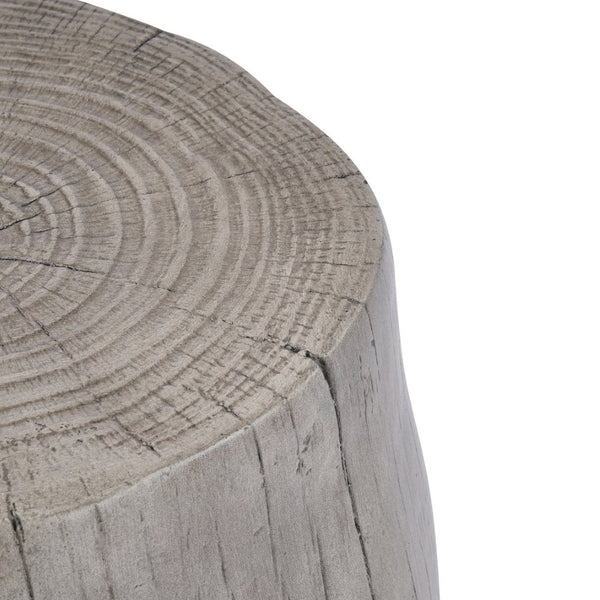 English Elm Mgo Tree Stump Side Table Organic Modern Accent with Realistic Grain Texture N776P372342G