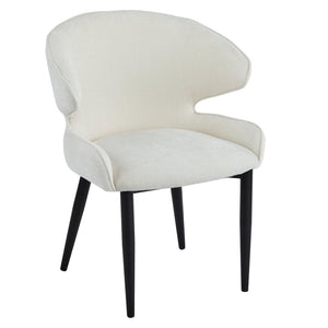 English Elm Modern Shell Back Upholstered Dining Chairs Set of 2 Scandinavian Fabric Seat N772P429023B
