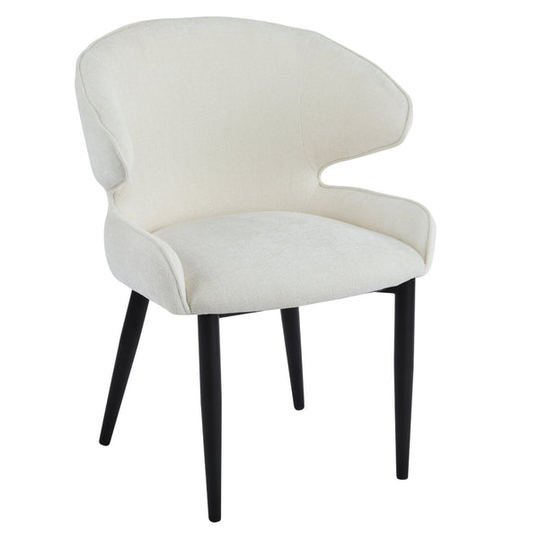 English Elm Modern Shell Back Upholstered Dining Chairs Set of 2 Scandinavian Fabric Seat N772P429023B