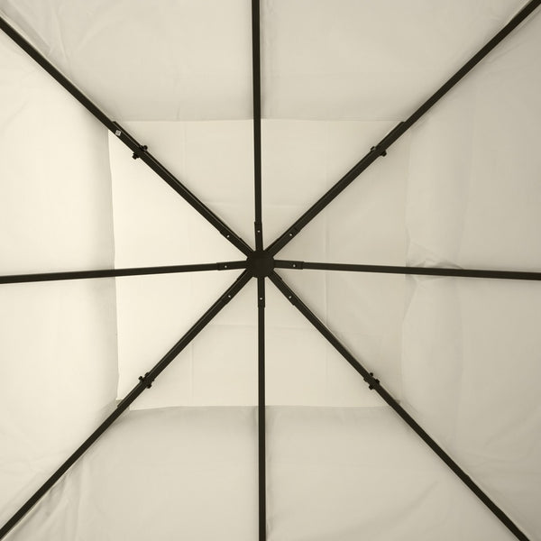 English Elm Outsunny Two Tier Vented Gazebo Replacement Canopy Uv Resistant Polyester Cover Cream W2225P174269