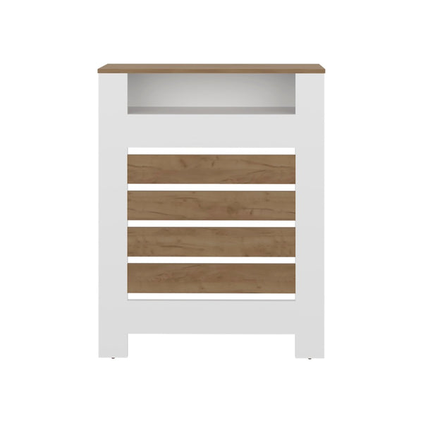 English Elm Natural Oak Two-tone Radiator Cover with Concealed Storage for Modern Interiors B062P357533