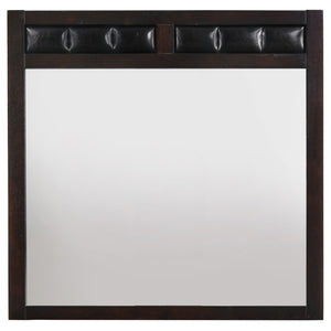 English Elm Werner Full Bedroom Set with Leatherette Accents in Warm Cappuccino Wood Finish B062S00770