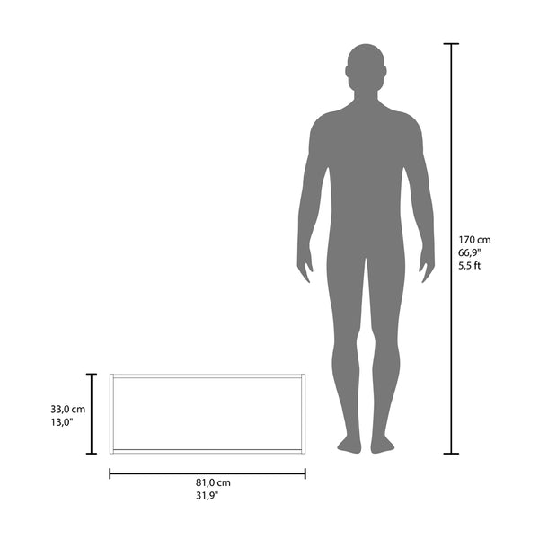 English Elm Wall Cabinet Bliss White Wall-Mounted Storage with Sliding Doors, 55 lb Capacity, Sleek Office Organizer B092P245923