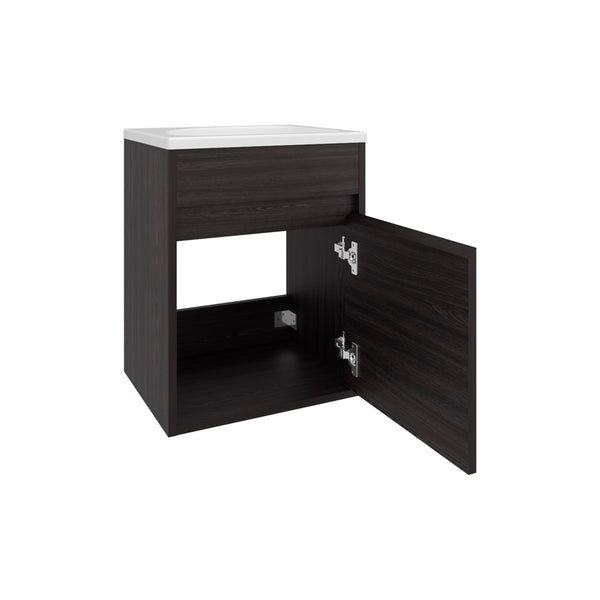 English Elm Sutcliffe Modern Vanity Sink Cabinet with Spacious Storage, Engineered Wood, Durable Easy-Clean Finish Black B092P329248