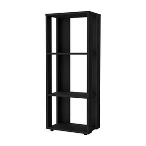 English Elm FM Modoc Bookcase Melamine Black – Tall 3-Shelf Open Storage Unit for Books, Decor & Small Spaces B128P269890