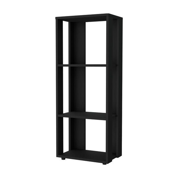 English Elm FM Modoc Bookcase Melamine Black – Tall 3-Shelf Open Storage Unit for Books, Decor & Small Spaces B128P269890