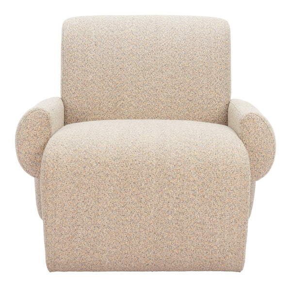 Zuo Modern Rura Accent Chair - Elegant Heathered Beige Upholstery, Durable Pine Frame, Modern Comfort For Any Space Beige 100% Polyester,Pine Wood 110486-zuo-modern