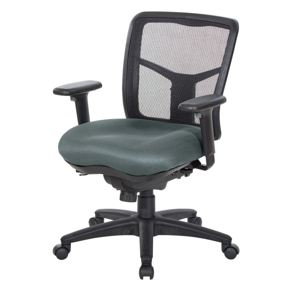 OSP Home Furnishings Progrid® Ergonomic Mid Back Mesh Office Chair with Lumbar Support and Pneumatic Height Adjust 92893-2M