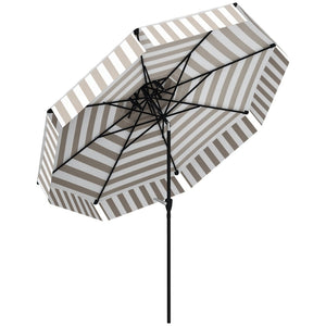 English Elm Outsunny 8.6 Ft Vented Patio Market Umbrella with Crank Tilt and Upf 30 Protection W2225P485589