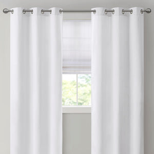 English Elm Basketweave Roman Shade with Thermal Foam Backing for Energy Efficiency, Cordless Easy Operation and Privacy White 11.42 L x 6.23 W x 7.48 H B035129708