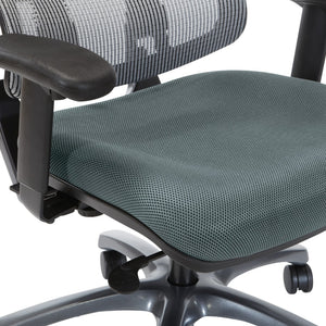 OSP Home Furnishings Vertical Mesh Back Ergonomic Manager Chair with Lumbar Support and Polished Base Titanium 99667T-2M