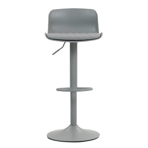 English Elm Bar Stools Set of 2 Adjustable Swivel Pu Leather Kitchen Island Seating with Back Gray W676P358681