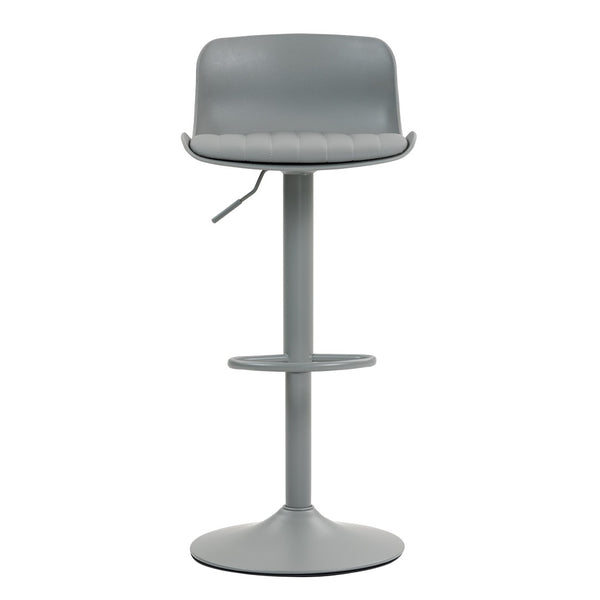 English Elm Bar Stools Set of 2 Adjustable Swivel Pu Leather Kitchen Island Seating with Back Gray W676P358681