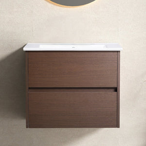 English Elm Hjl2633-2001-60 Ceramic Bathroom Vanity with Oval Sink Soft Close Drawer White W3402S00006