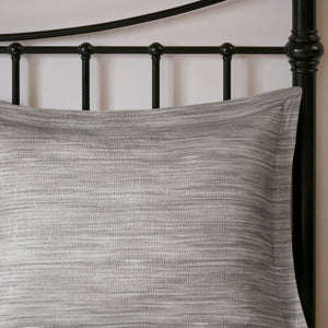 English Elm 7 Piece Printed Seersucker Comforter Set - Modern Grey Ensemble For Queen Bed With Decorative Pillows B03597114