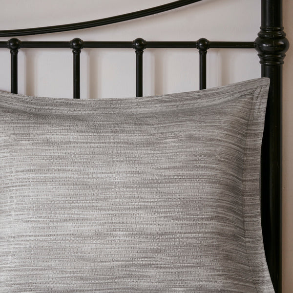 English Elm 7 Piece Printed Seersucker Comforter Set - Modern Grey Ensemble For Queen Bed With Decorative Pillows B03597114