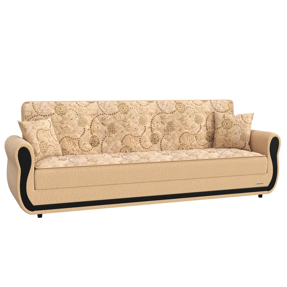 English Elm PrimeNest Averna Collection Upholstered Convertible Sofabed with Storage Chenille Comfort, Space-Saving Design Brown B030P286553